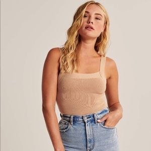 Abercrombie & Fitch Squareneck Knit Bodysuit